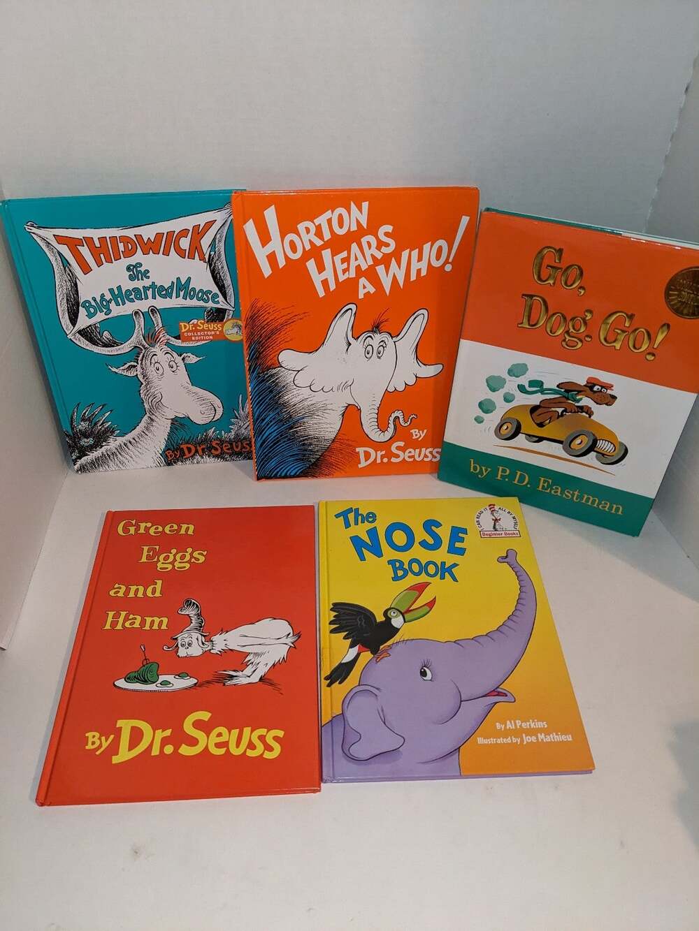 5 Larger Vintage Dr Suess HC Books Thidwick Collector's Edition Mint Must See